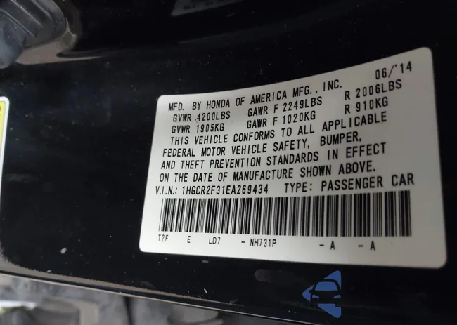 1HGCR2F31EA269434: 41289712