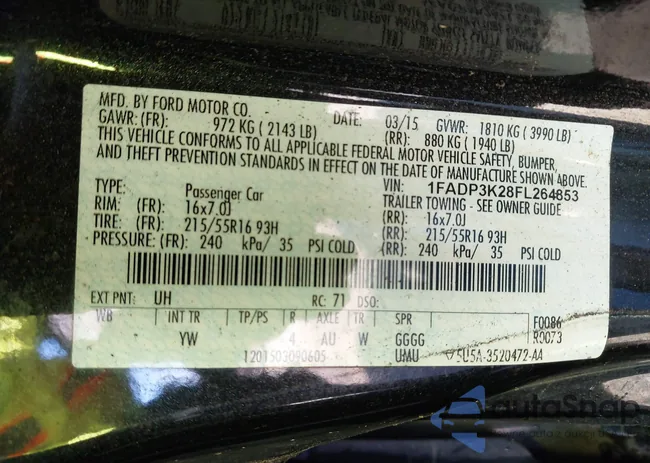 1FADP3K28FL264853: 41295484