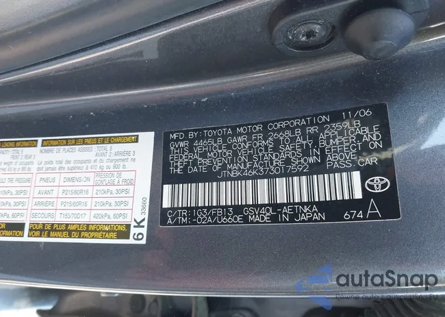 JTNBK46K373017592: 41299700