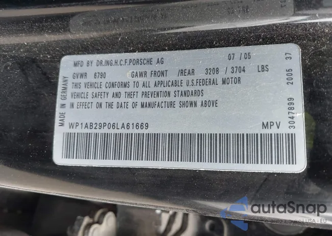 WP1AB29P06LA61669: 41299765