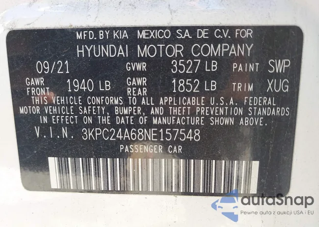 3KPC24A68NE157548: 41301522