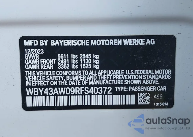 WBY43AW09RFS40372: 41301694