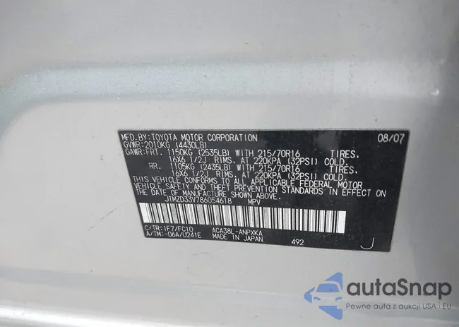 JTMZD33V786054618: 41301814