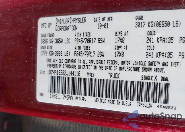 1D7HA18Z82J144116: 41302875