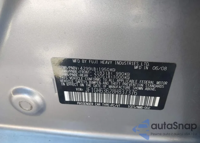 JF1GH63628H837376: 41305768