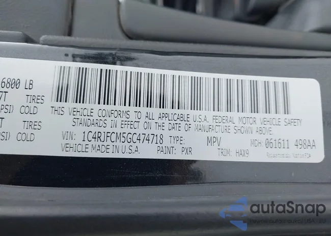 1C4RJFCM5GC474718: 41307515