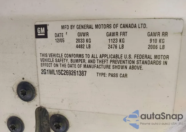 2G1WL15C269261387: 41306894