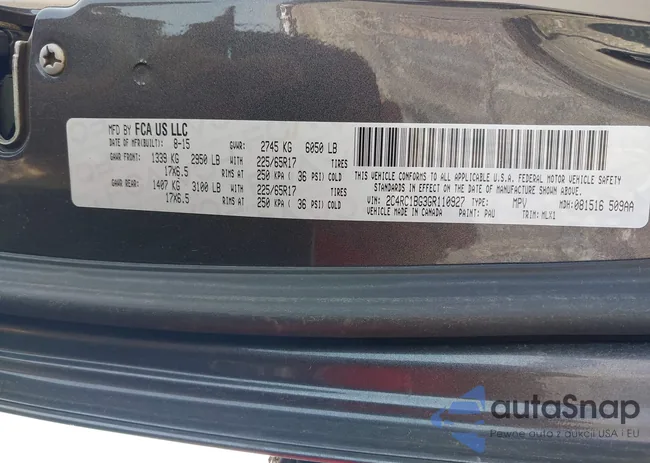 2C4RC1BG3GR110927: 41308403