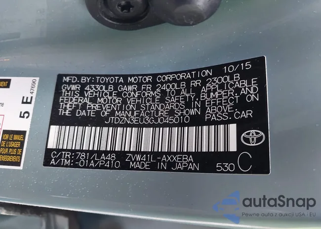 JTDZN3EU3GJ045010: 41307934