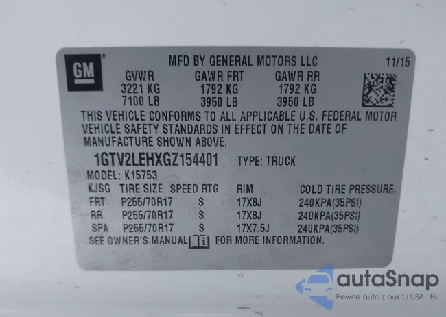 1GTV2LEHXGZ154401: 41310461