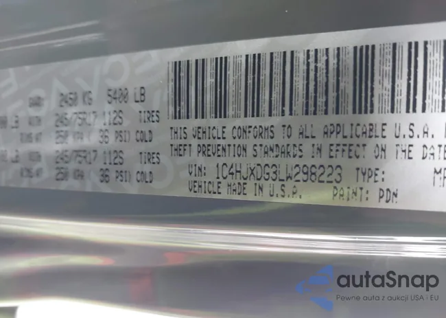 1C4HJXDG3LW298223: 41309936