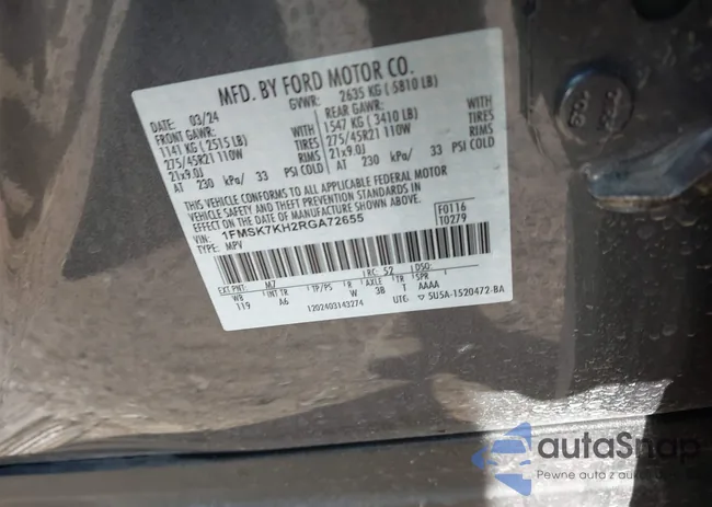 1FMSK7KH2RGA72655: 41310756