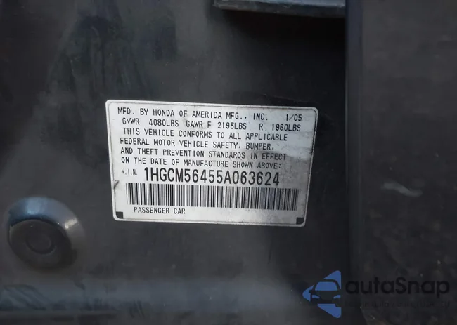 1HGCM56455A063624: 41314119