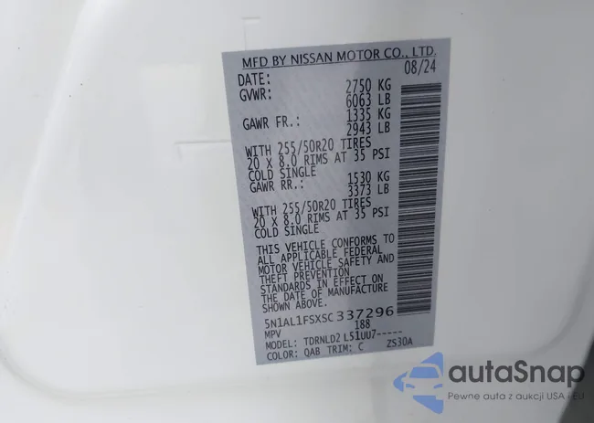 5N1AL1FSXSC337296: 41314673