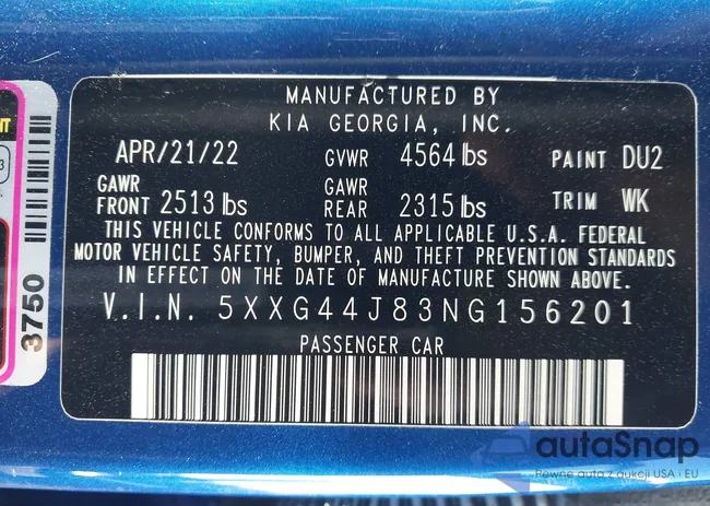 5XXG44J83NG156201: 41314935