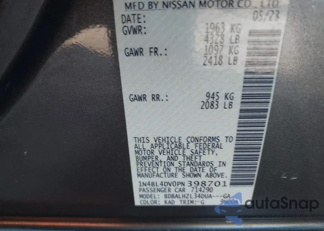 1N4BL4DV0PN398701: 41315684