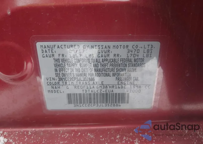 3N1CE2CP3JL352886: 41315729