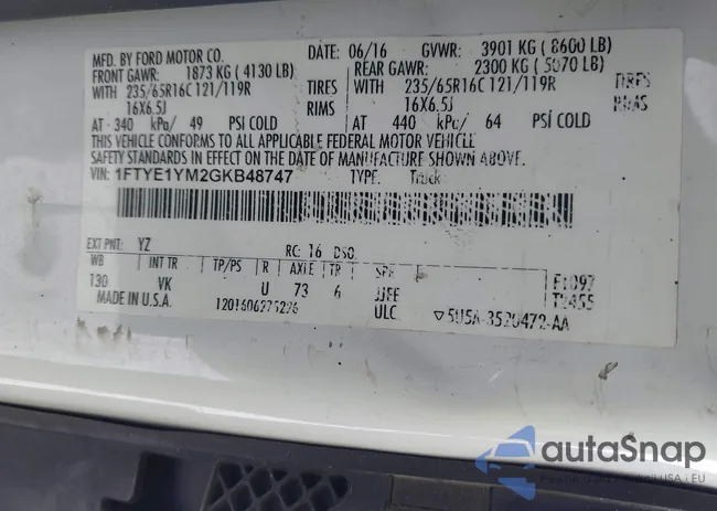 1FTYE1YM2GKB48747: 41316761