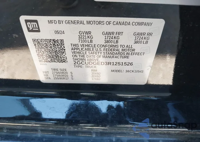 2GCUDGED3R1251526: 41318088