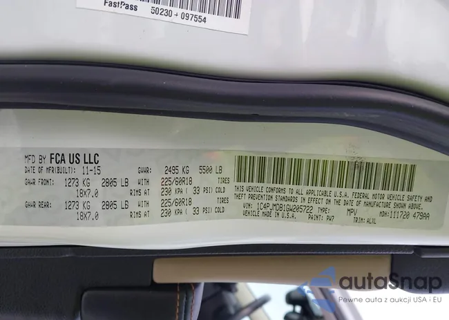 1C4PJMDB1GW205722: 41319129