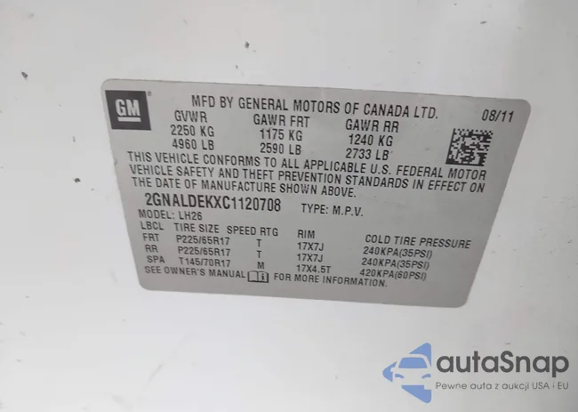 2GNALDEKXC1120708: 41320216