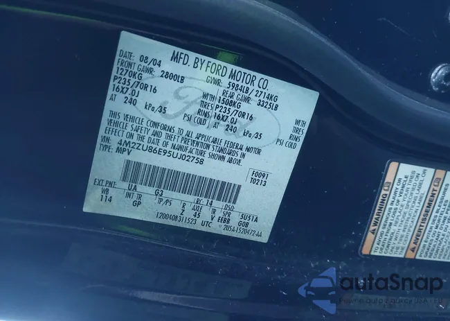 4M2ZU86E95UJ02758: 41320520