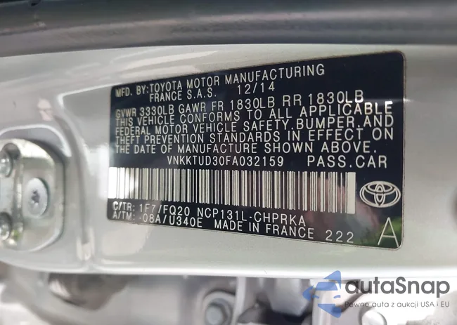 VNKKTUD30FA032159: 41320541