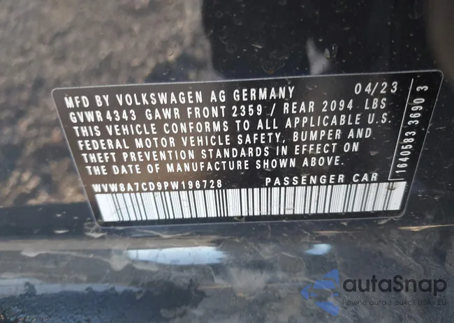 WVW8A7CD9PW196728: 41320543