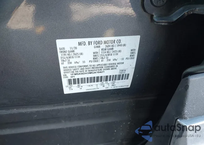 1FMSK8DH3MGA10421: 41319642