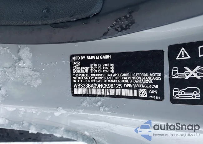 WBS33BA09NCK98125: 41320705