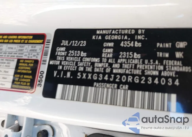 5XXG34J20RG234034: 41321934