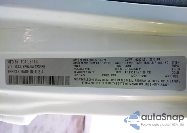 1C4JJXP64NW123986: 41323047