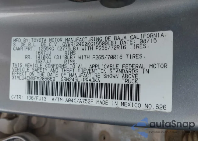 3TMLU4ENXFM206669: 41323365