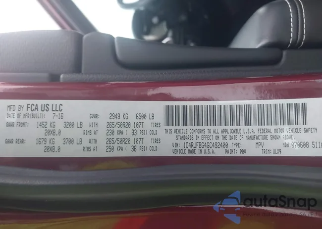 1C4RJFBG4GC492400: 41325057