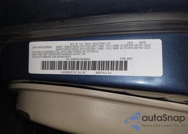 4S4BP63C984365824: 41325118