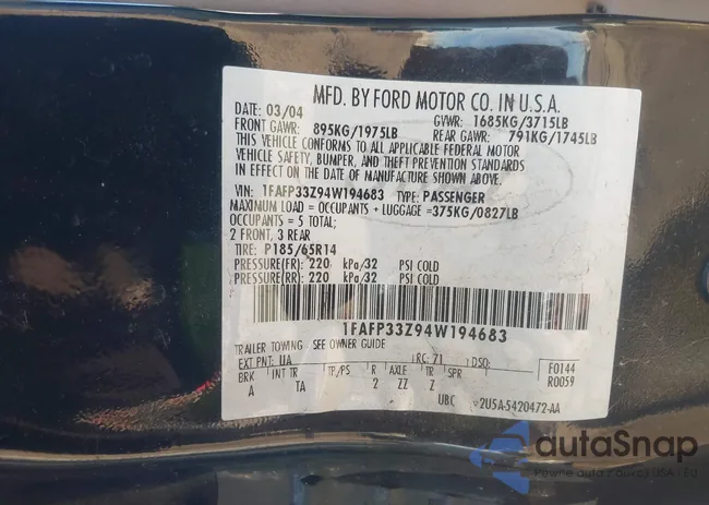 1FAFP33Z94W194683: 41324744