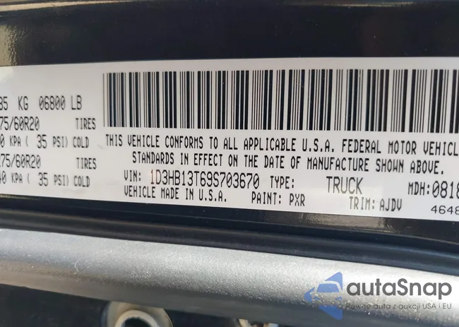 1D3HB13T69S703670: 41326301