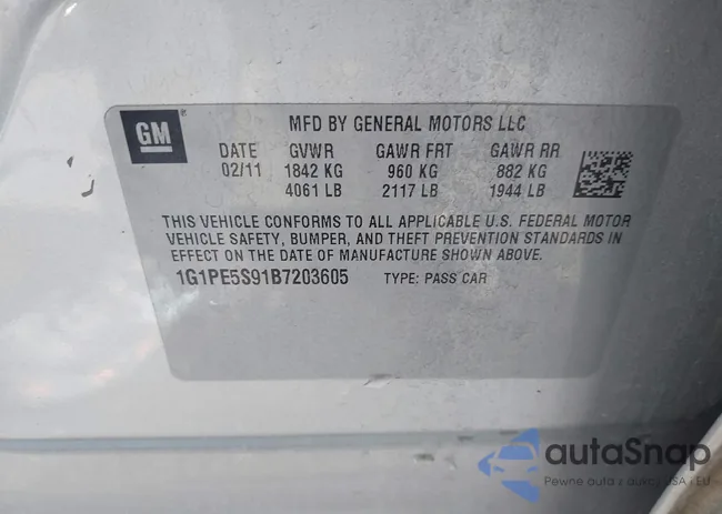 1G1PE5S91B7203605: 41326360