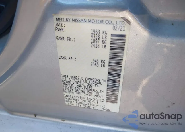 1N4BL4CV3MN365012: 41329173