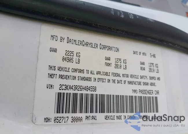 2C3KA43R26H484558: 41332218