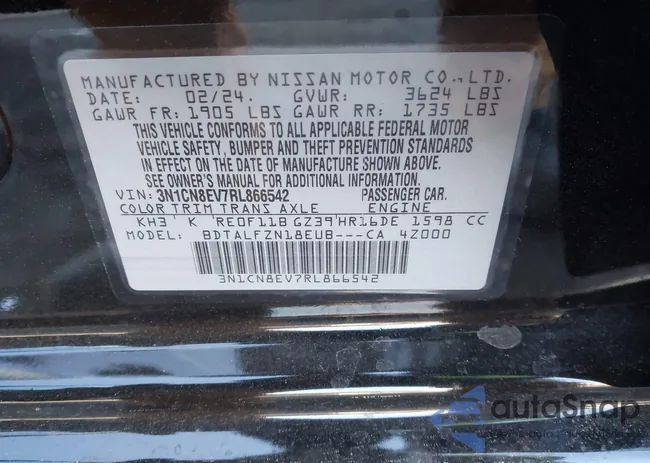 3N1CN8EV7RL866542: 41331827