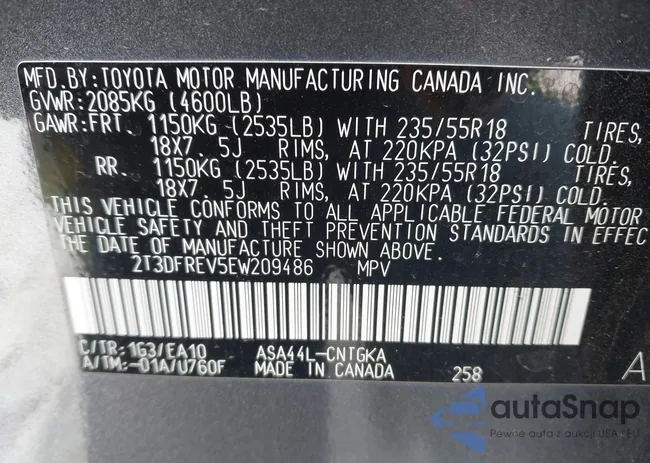 2T3DFREV5EW209486: 41332977