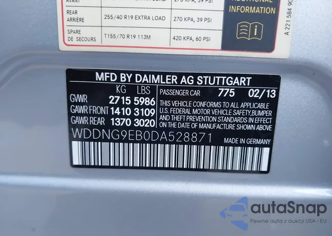 WDDNG9EB0DA528871: 41333215