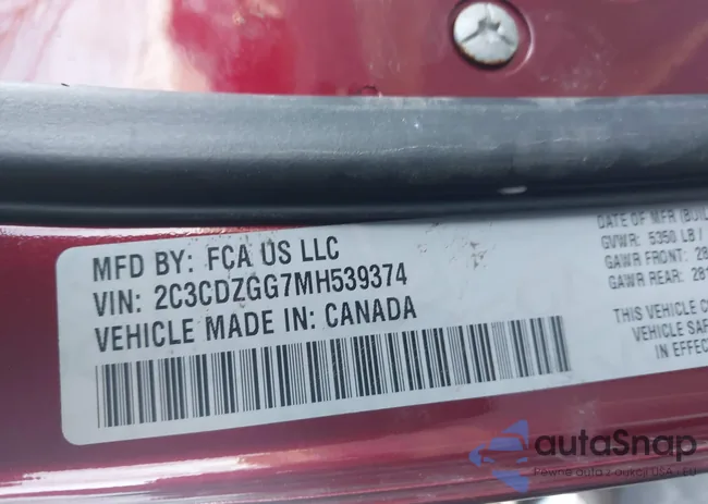 2C3CDZGG7MH539374: 41335024