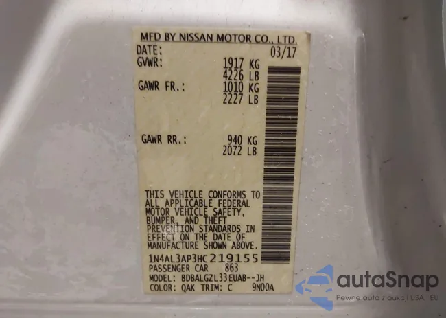 1N4AL3AP3HC219155: 41334594