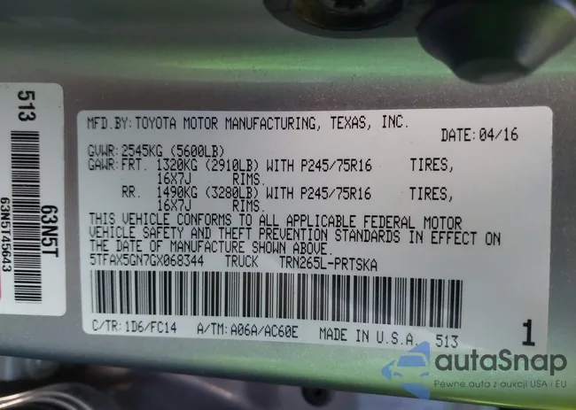 5TFAX5GN7GX068344: 41337672