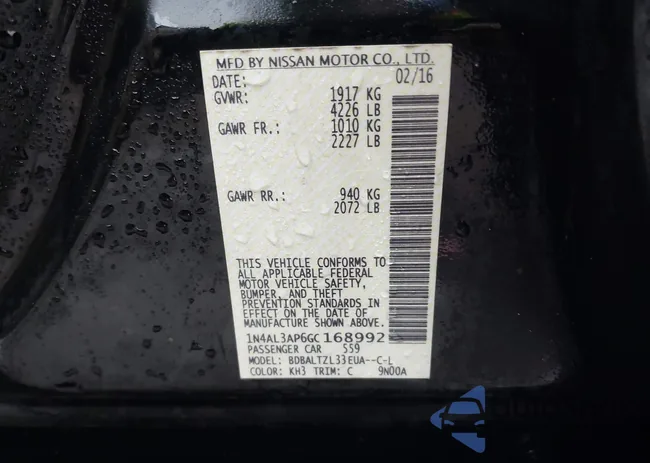 1N4AL3AP6GC168992: 41340191