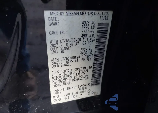 1N6BA1F48KN512968: 41341353