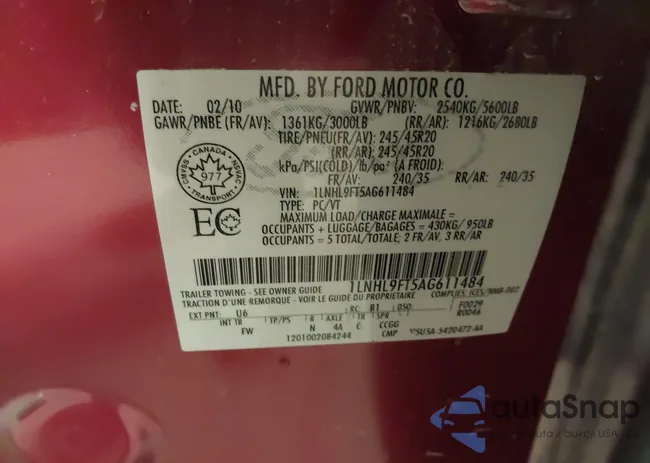 1LNHL9FT5AG611484: 41340731