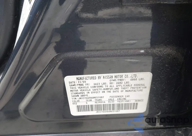 JN1CV6AR8AM451687: 41342100